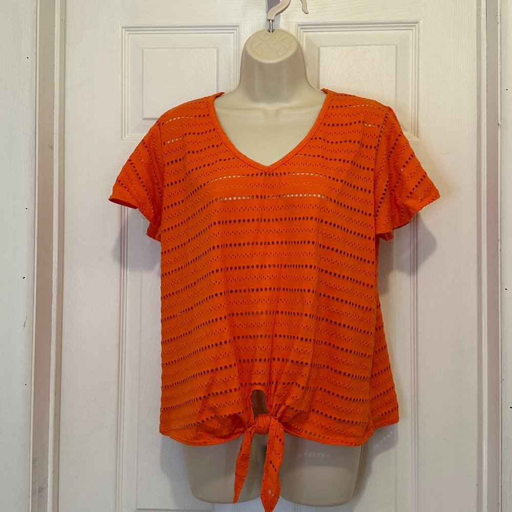 Bright Orange Summer Top by Kim & Cami